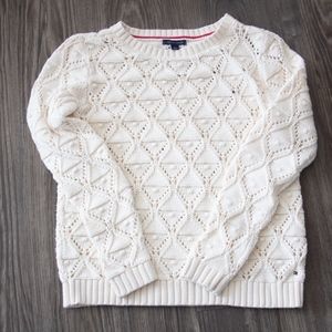 Tommy Hilfiger Women's M White Knit Sweater